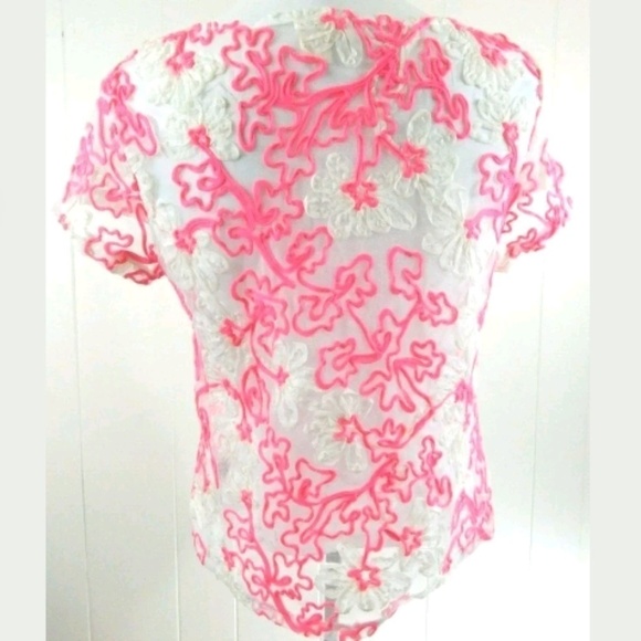 Meadow Rue Anthropologie Sheer Cherry Blossom Top - Picture 4 of 4
